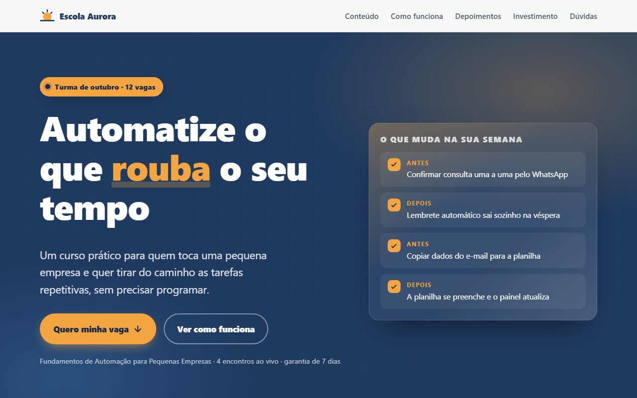 Landing page a partir do brief — Claude Code